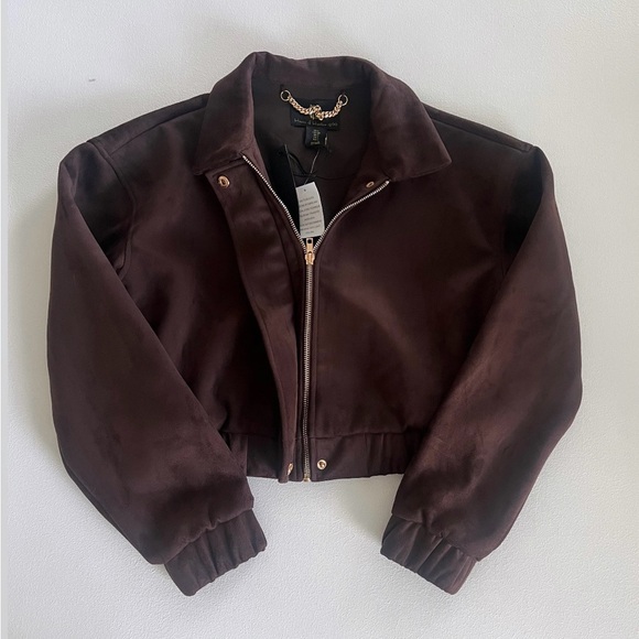House of Harlow 1960 Jackets & Blazers - House of Harlow 1960 cropped faux suede jacket crop bomber jacket